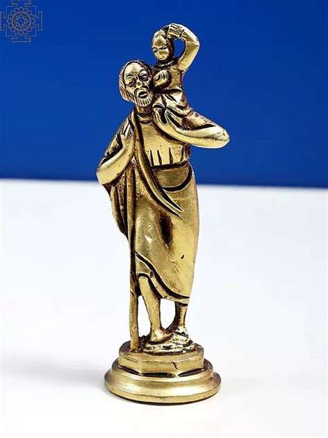 Tiny St Christopher Statue 